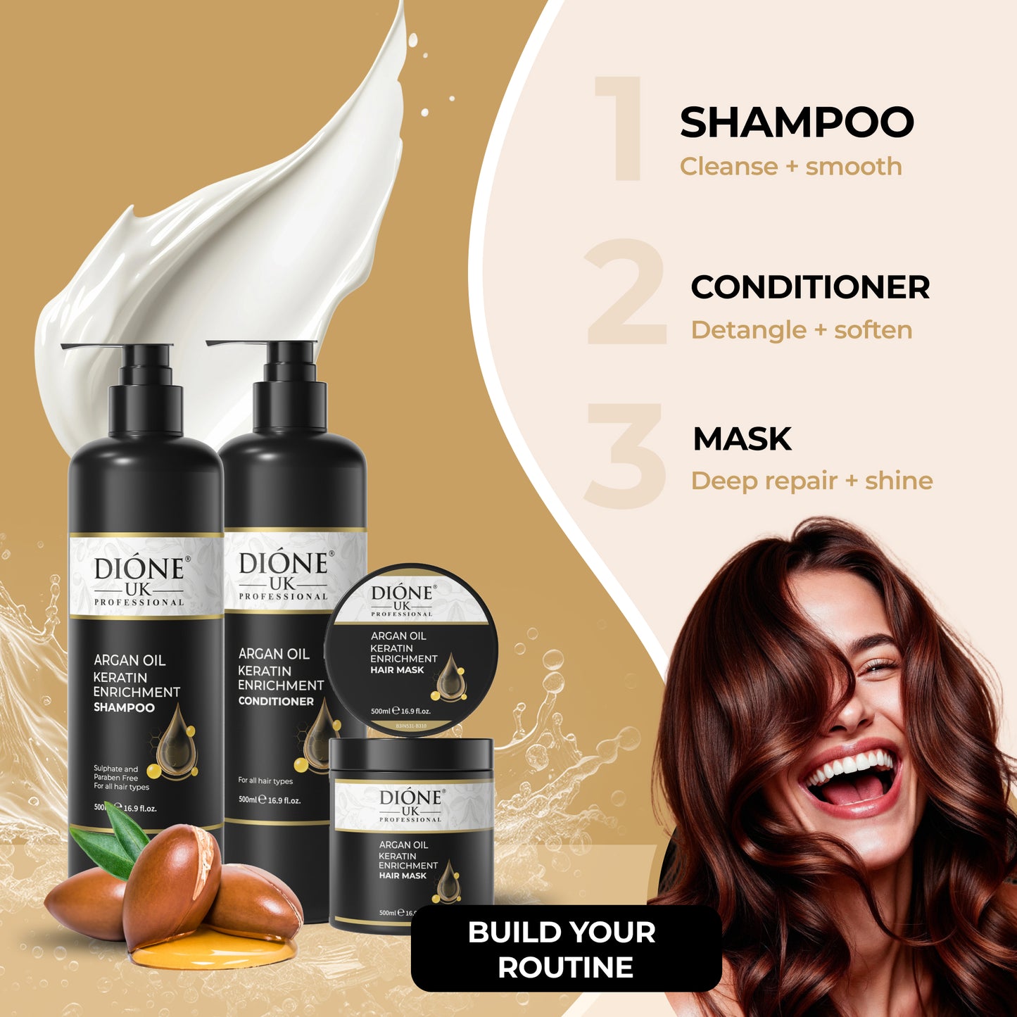 Dione UK keratin Enrichment Hair Mask (500ml)