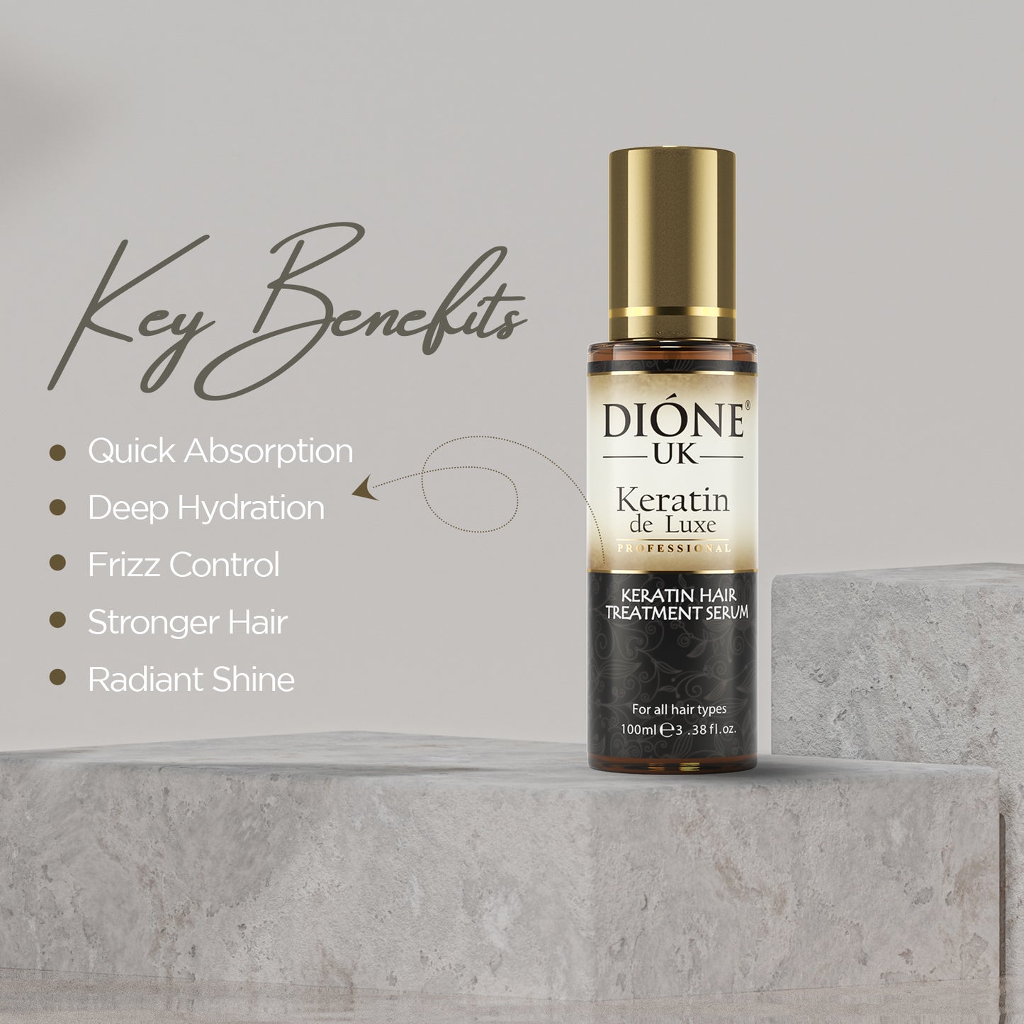 Dione UK Keratin Hair Treatment Serum (100ml)