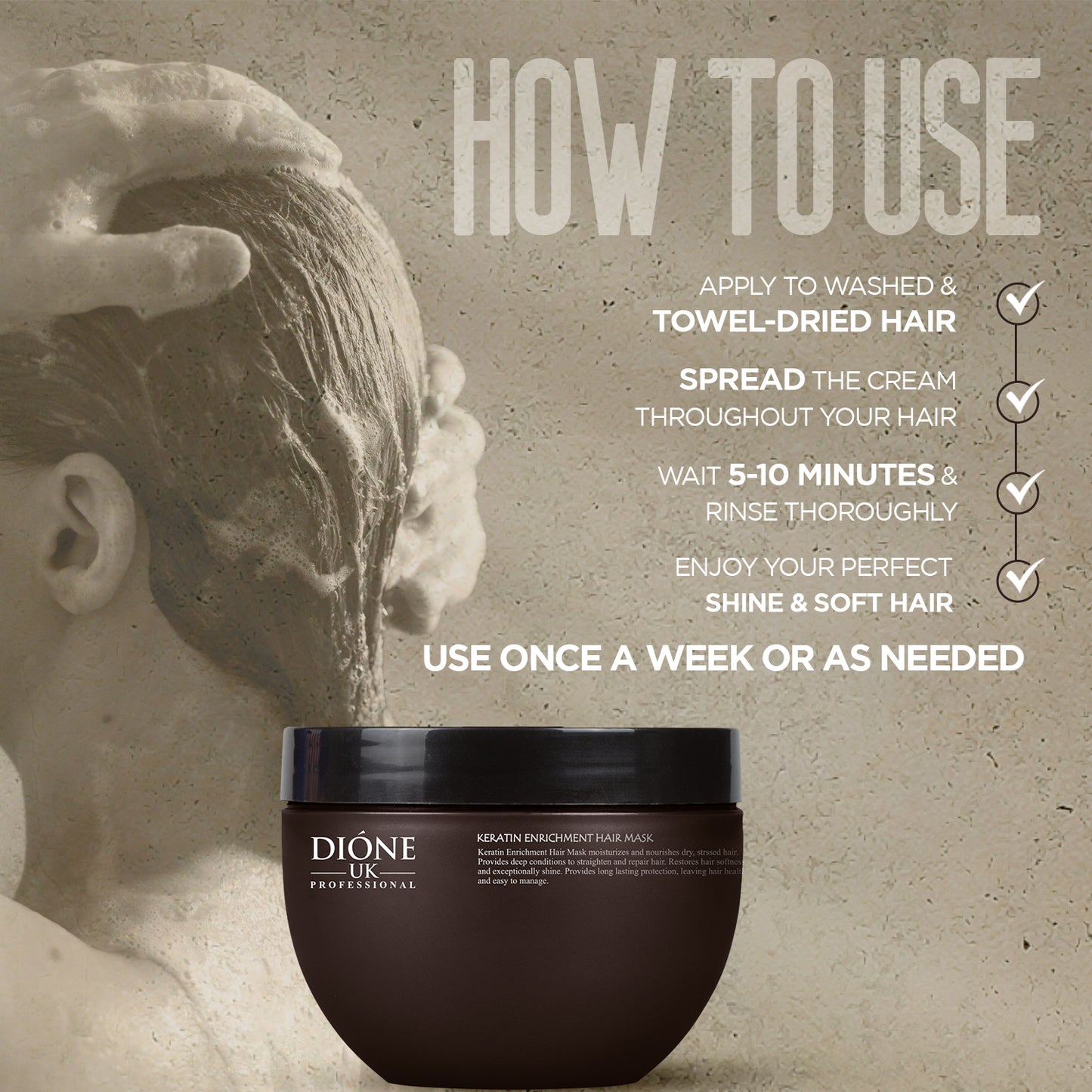 Dione UK keratin Enrichment Hair Mask (250ml)