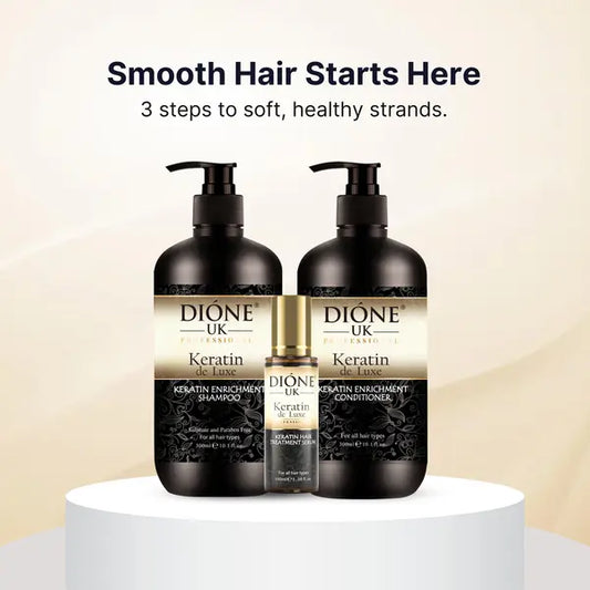 Shampoo (300ml) Conditioner (300ml) Serum (100ml)