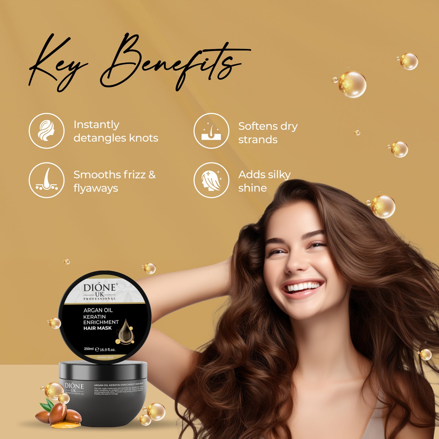 Dione UK keratin Enrichment Hair Mask (250ml)