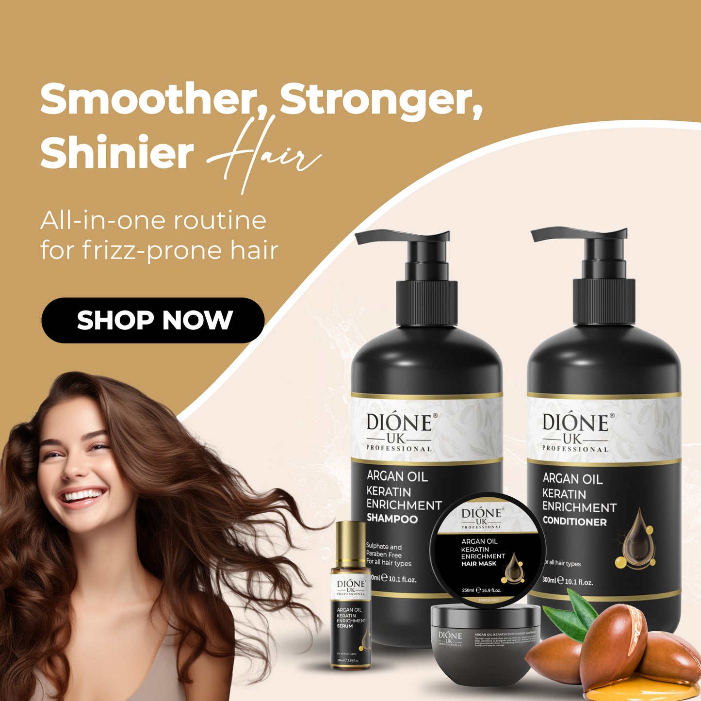 Shampoo (300ml) Conditioner (300ml) Mask(250ml) Serum (100ml)