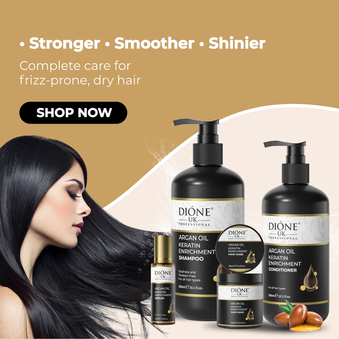 Shampoo (300ml) Serum (100ml) Mask (500ml)