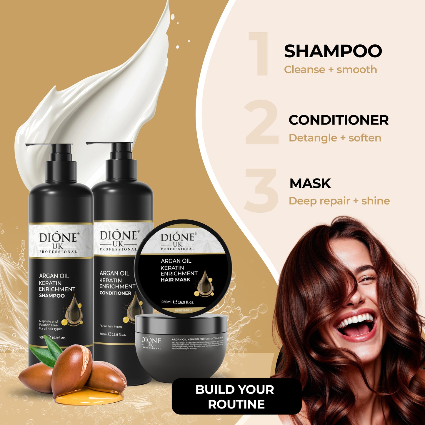 Dione UK keratin Enrichment Hair Mask (250ml)