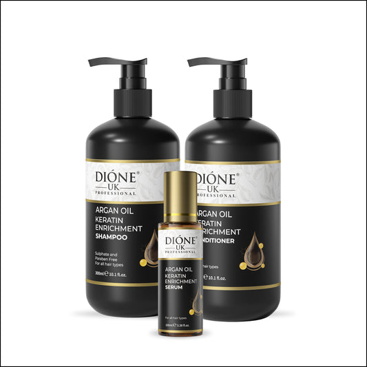 Shampoo (300ml) Conditioner (300ml) Serum (100ml)