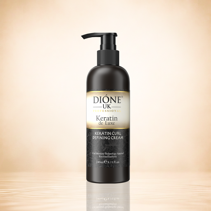 Dione UK Keratin De Luxe Curl Cream — Defines & Holds Natural Curls, No Crunch or Grease (240 ml)