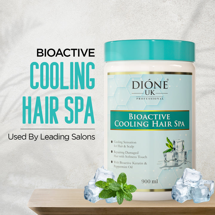 Dione UK Bioactive Cooling Hair Spa — Keratin + Peppermint Scalp Refresh & Deep Cleanse (900 ml)