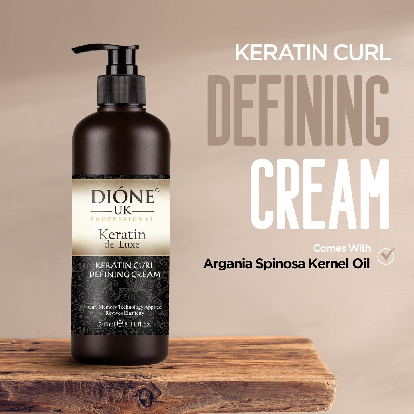 Dione UK Keratin De Luxe Curl Cream (240 ml)