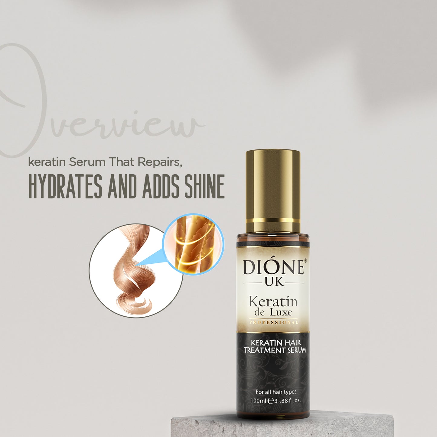 Dione UK Keratin Hair Treatment Serum (100ml)