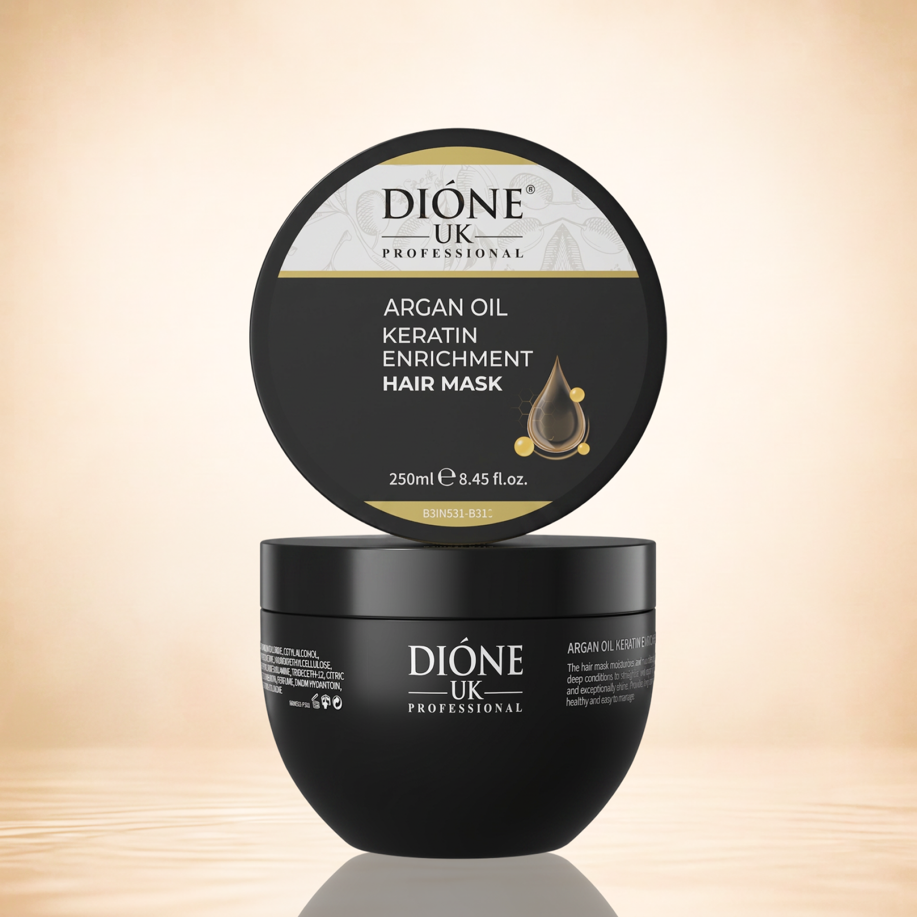 Dione UK Keratin Enrichment Hair Mask — Intensive Deep-Repair Treatment for Dry & Damaged Hair (250 ml)