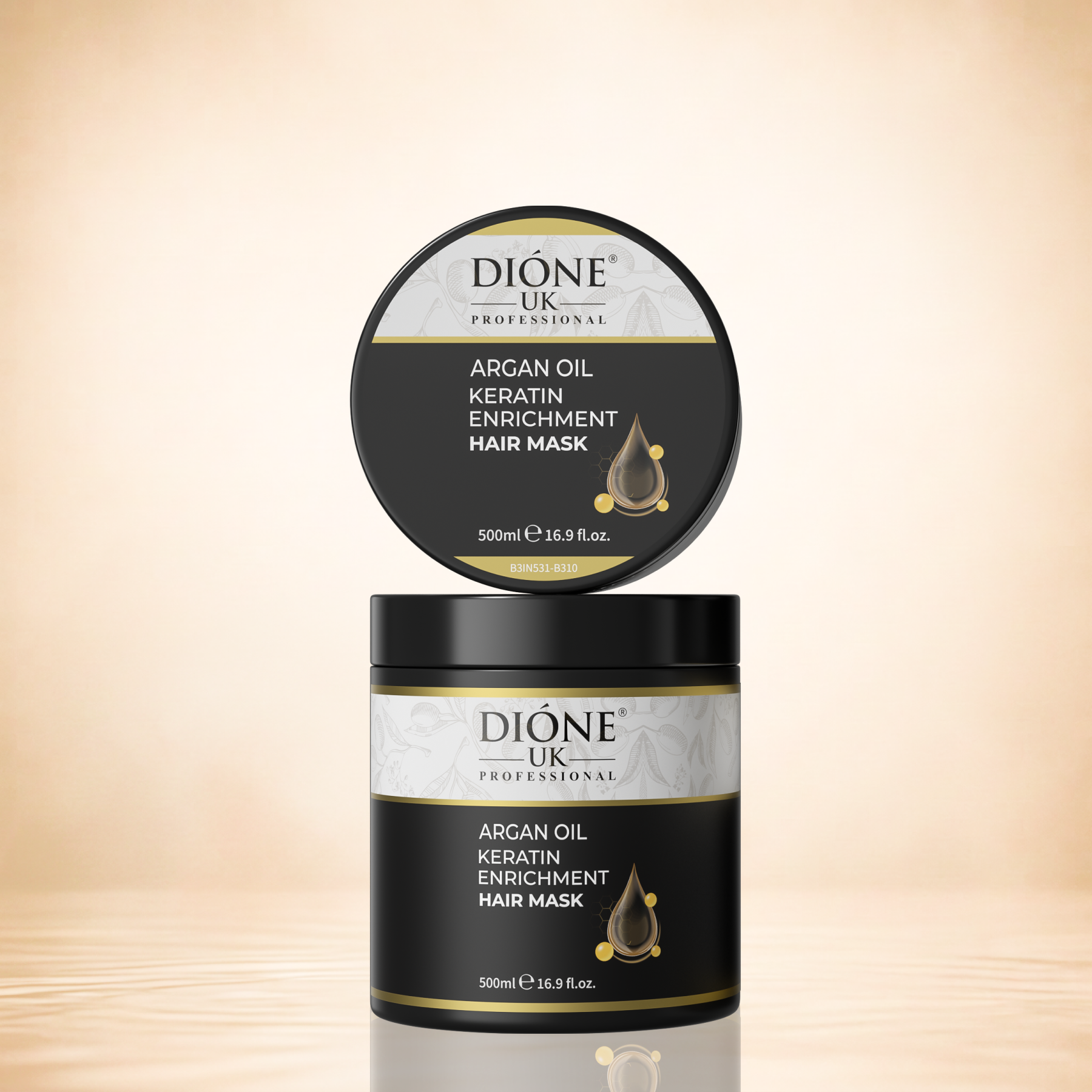 Dione UK Keratin Enrichment Hair Mask — Intensive Deep-Repair Treatment for Dry & Damaged Hair (500 ml)