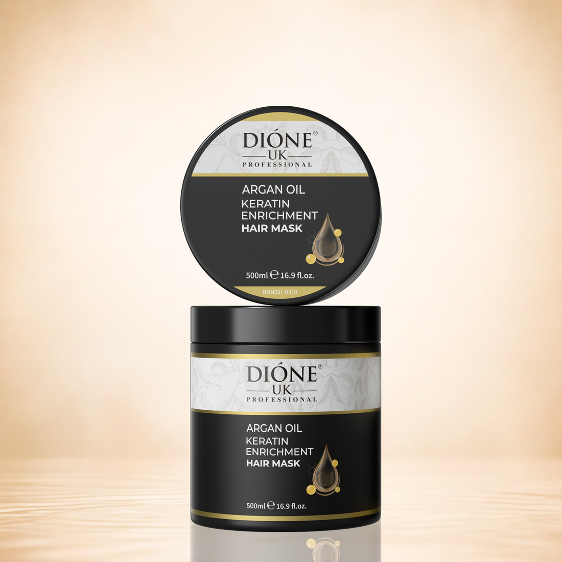 Dione UK Keratin Enrichment Hair Mask — Intensive Deep-Repair Treatment for Dry & Damaged Hair (500 ml)