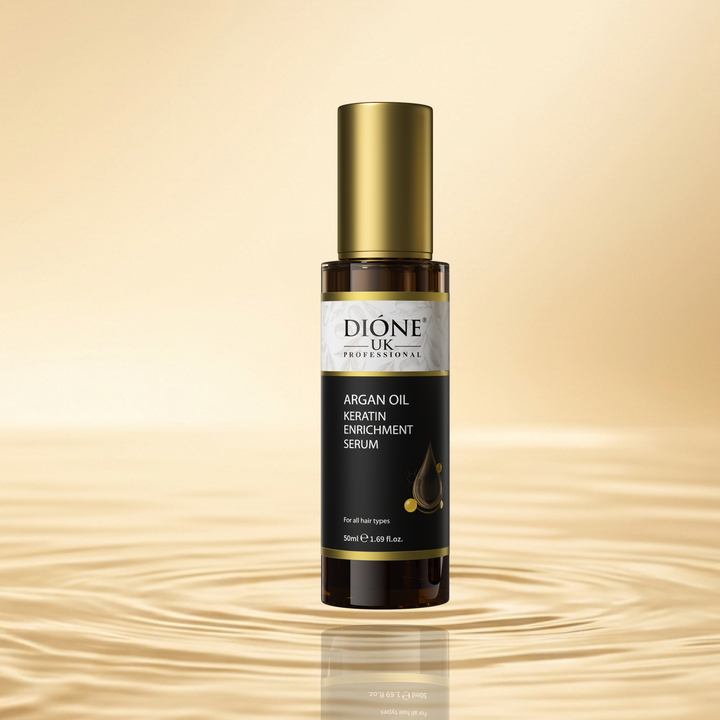 Dione UK Hair Treatment Serum — Lightweight Keratin Serum for Frizz Control, Shine & Heat Protection (50 ml)