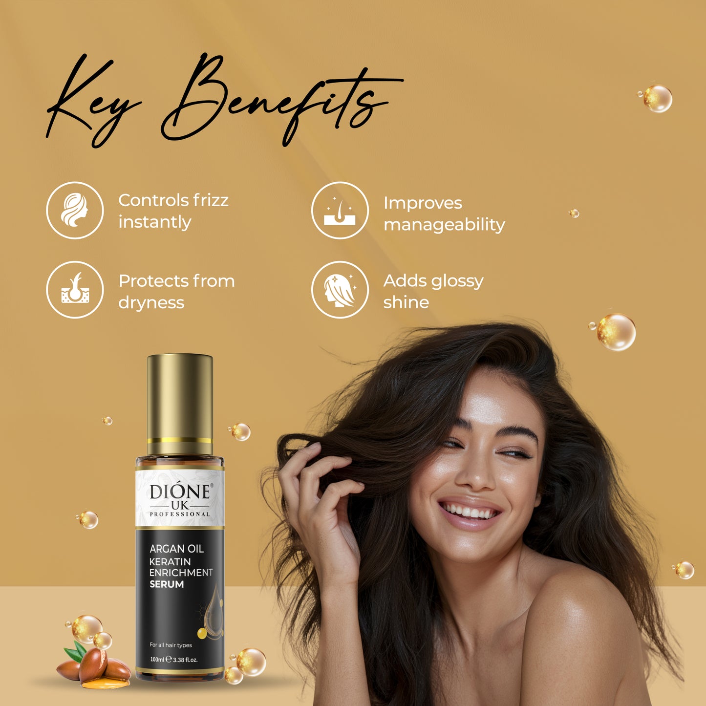 Dione UK Keratin Hair Treatment Serum (100ml)