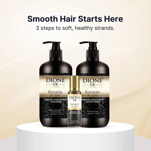 Shampoo (300ml) Conditioner (300ml) Serum (100ml)