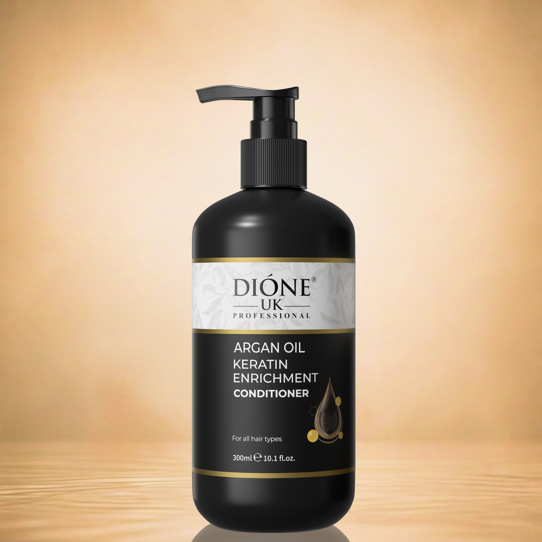 Dione UK Keratin De Luxe Conditioner — Detangles, Softens & Controls Frizz (300 ml)