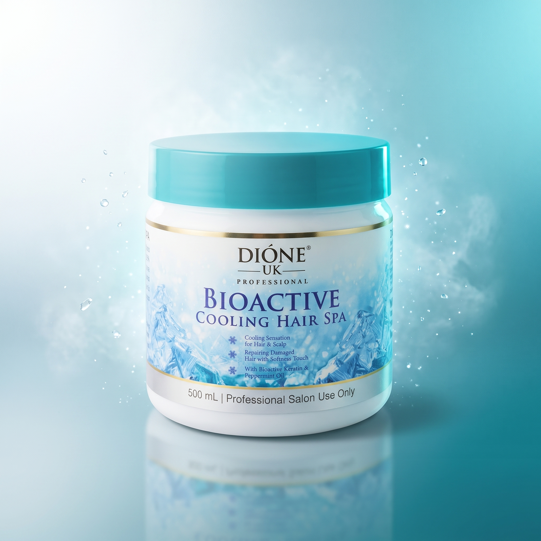 Dione UK Bioactive Cooling Hair Spa 500ml — Keratin + Peppermint Scalp Refresh & Deep Cleanse