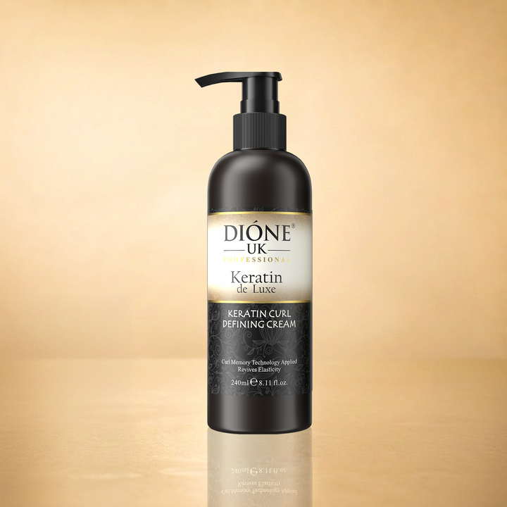 Dione UK Keratin De Luxe Curl Cream — Defines & Holds Natural Curls, No Crunch or Grease (240 ml)