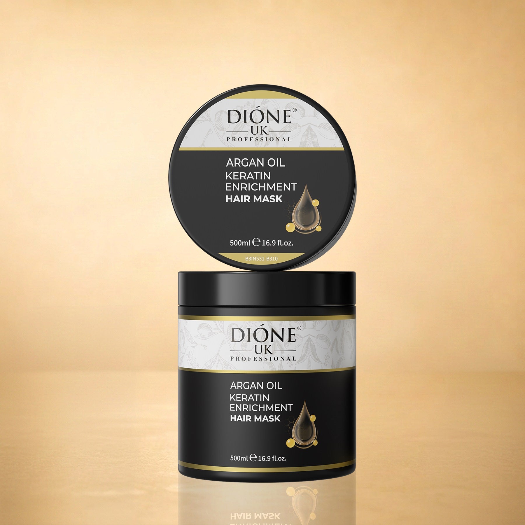 Dione UK Keratin Enrichment Hair Mask — Intensive Deep-Repair Treatment for Dry & Damaged Hair (500 ml)