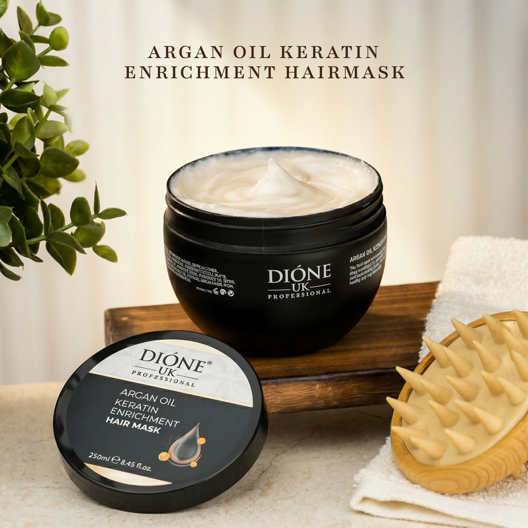 Dione UK Keratin Enrichment Hair Mask — Intensive Deep-Repair Treatment for Dry & Damaged Hair (250 ml)