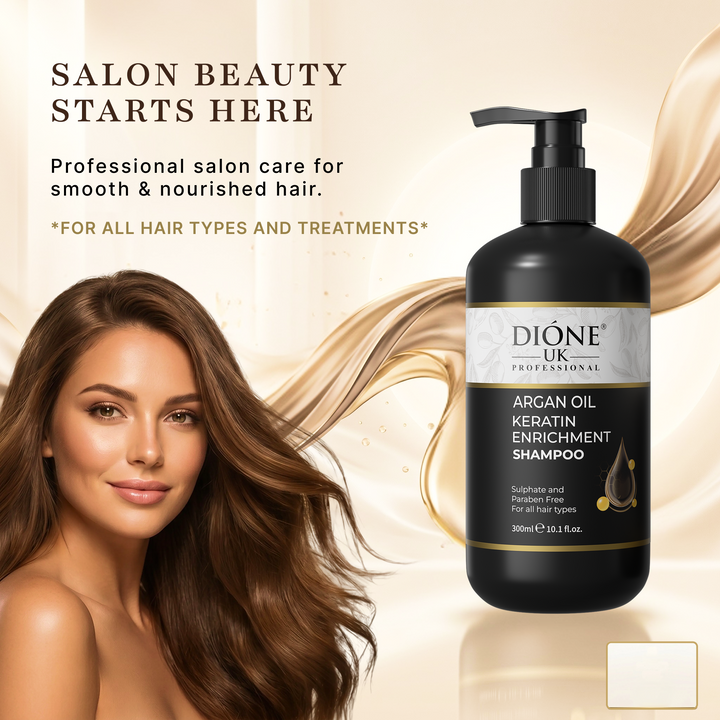 Dione UK Argan Oil Keratin Enrichment Shampoo (300ml)
