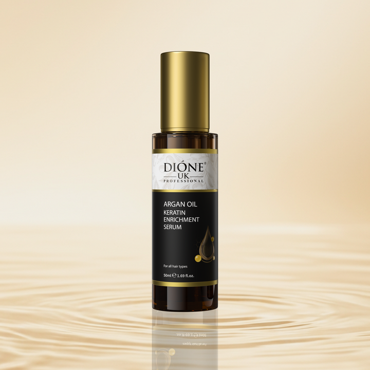 Dione UK Hair Treatment Serum — Lightweight Keratin Serum for Frizz Control, Shine & Heat Protection (50 ml)
