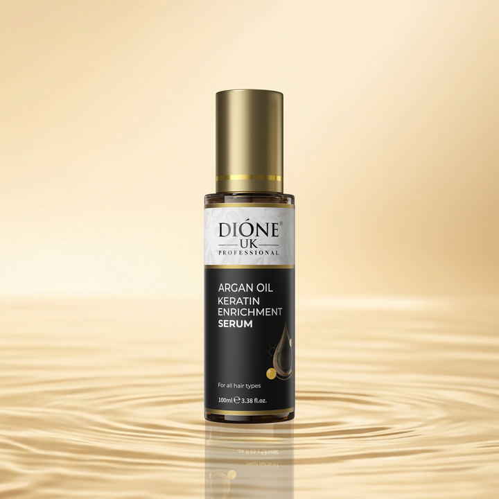 Dione UK Hair Treatment Serum — Lightweight Keratin Serum for Frizz Control, Shine & Heat Protection (100 ml)