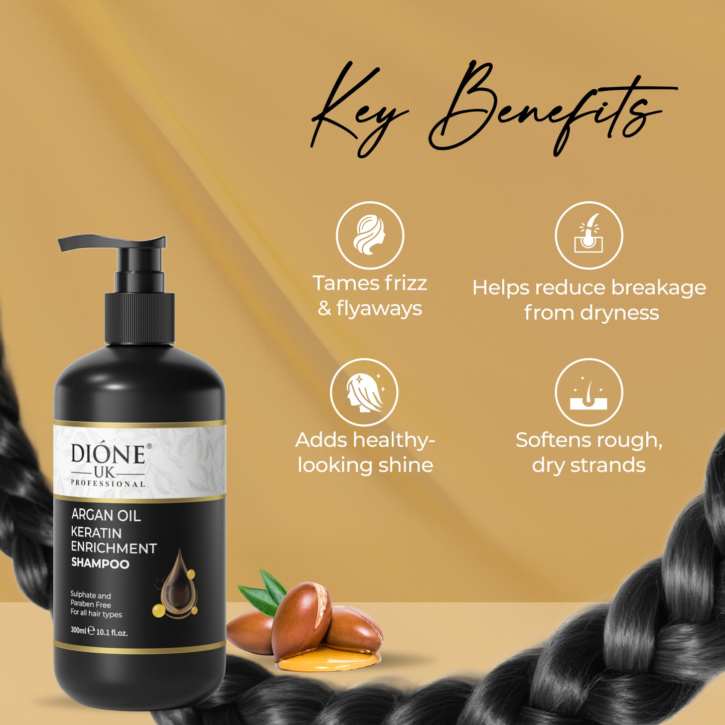 Dione UK Keratin De Luxe Shampoo (300ml)