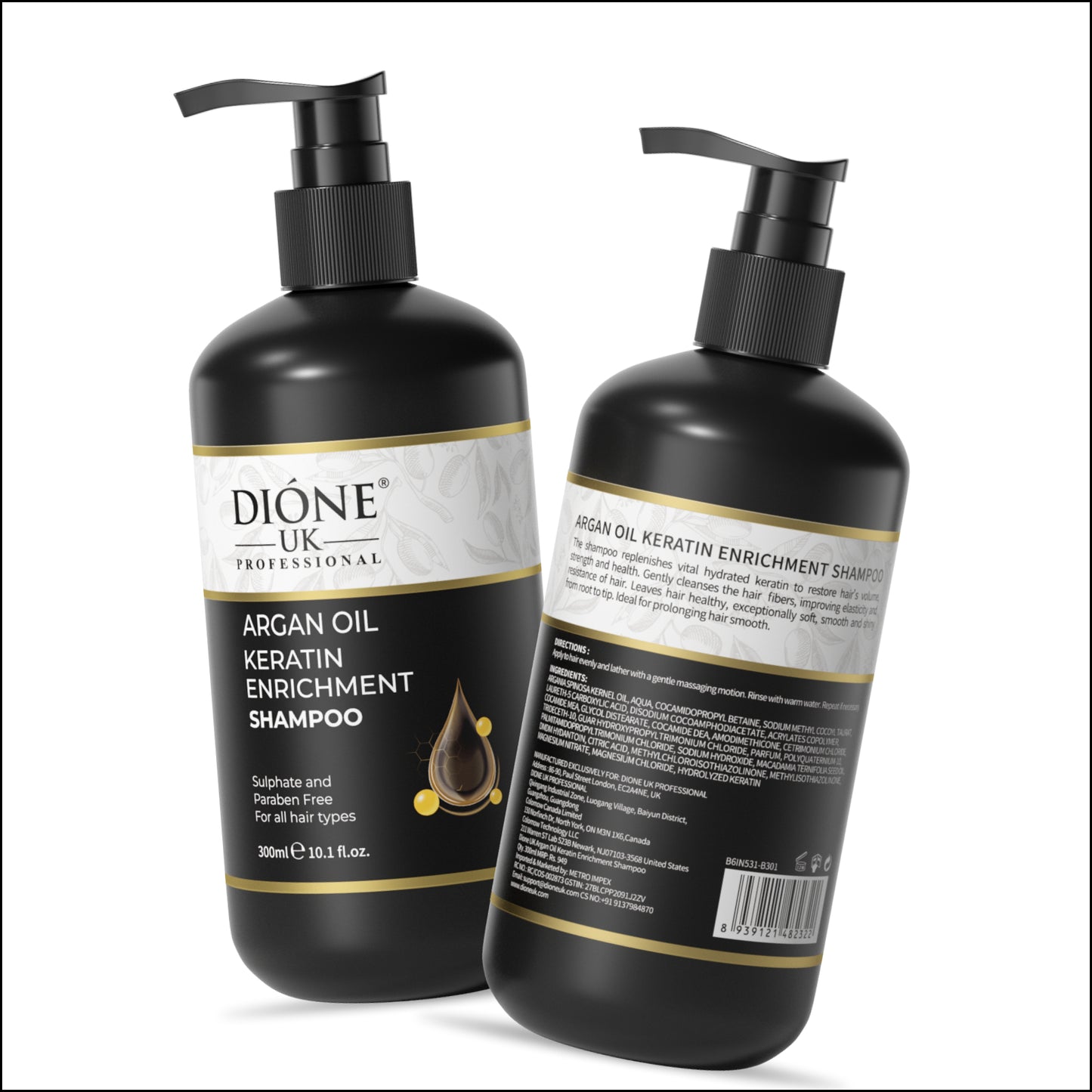 Dione UK Keratin De Luxe Shampoo (300ml)