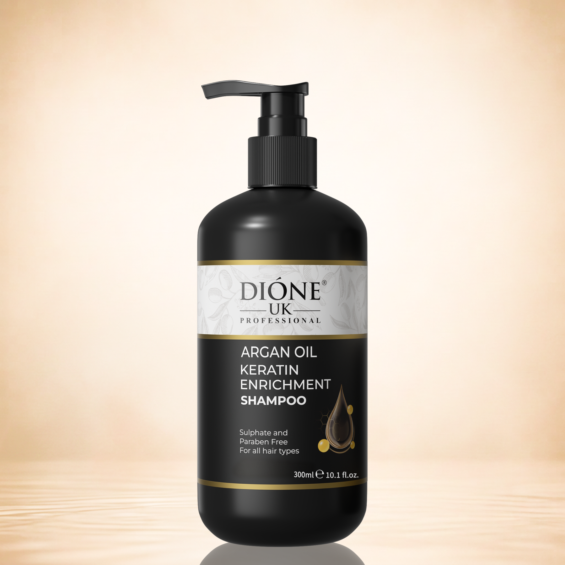 Dione UK Keratin De Luxe Shampoo — Frizz Control & Salon Smoothing (300 ml)