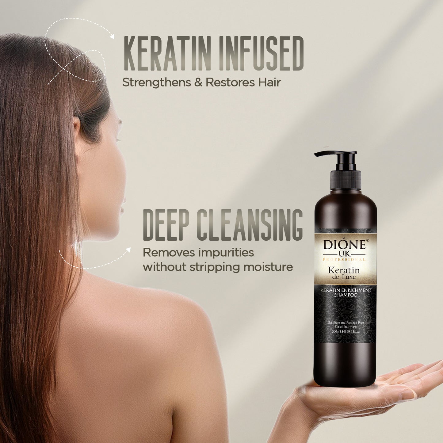 Dione UK Keratin De Luxe Shampoo (500ml)